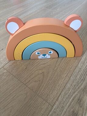 Wooden Bear Stacking Rainbow Toy